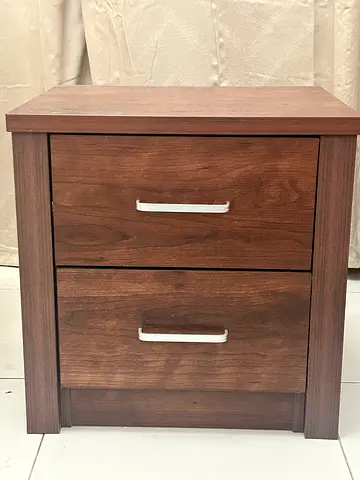 Bedside table with two drawers