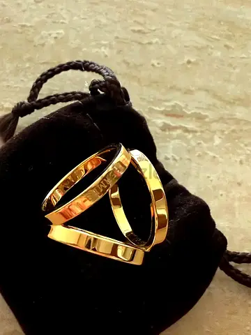Gold-tone Hermes scarf ring original