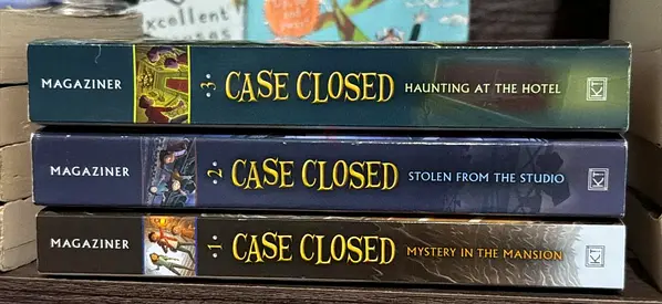 Case Closed (3 Paperback) Haunting at the Hotel; Stolen from the Studio; Mystery in the Mansion