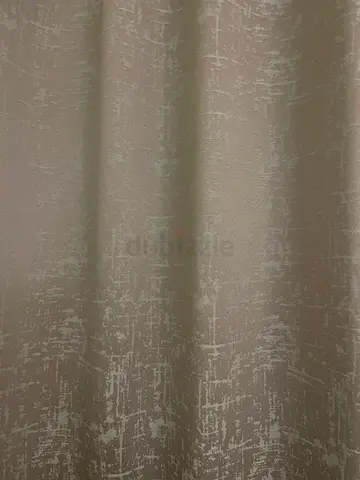 Beige Textured Curtain Fabric - Ready to Hang Panel