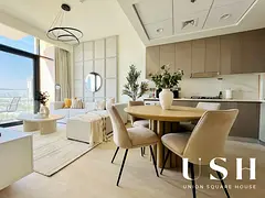 Furnished 2BR | Azizi Riviera | Burj &amp; Lagoon View | Rented | High ROI