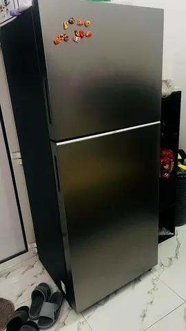 Two-door stainless steel refrigerator in good working condition