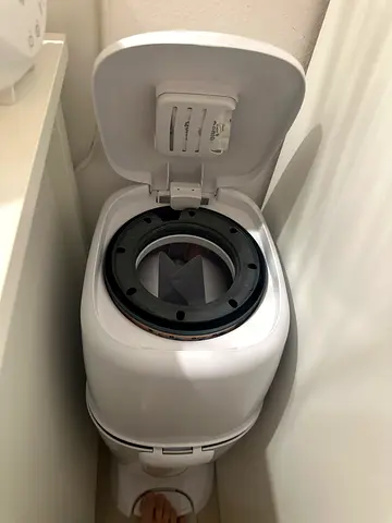 Used Diaper Pail / Nappy Bin - White, Good Working Condition