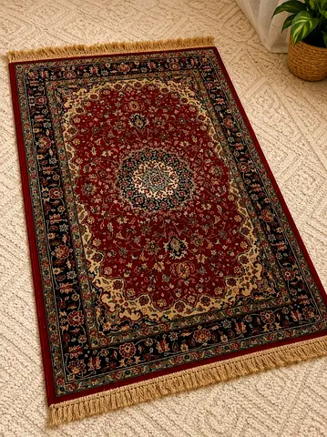 Classic Persian Red Medallion Rug. Good Condition