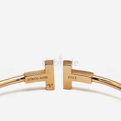 Tiffany  Co T Wire Bracelet in 18k Rose Gold