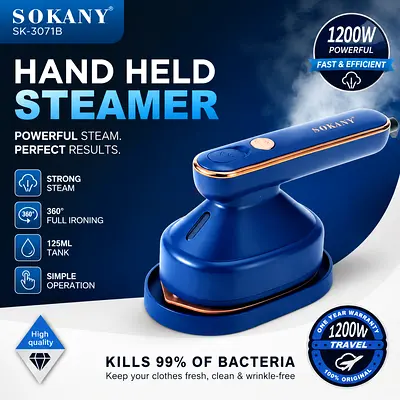 Handheld Garment Steamer - Sokany SK-3071B, 1200W, 125ml