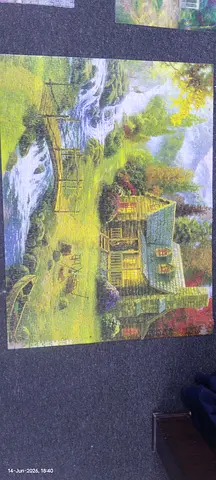 Jigsaw puzzle hand built for display