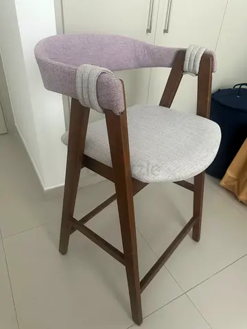 Solid Wood Dining/Accent Chair with Padded Seat and Fabric Backrest. Delivery included