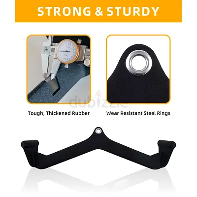 1RM Commercial Cable Machine Handles Set of 5, for Gym Machines, Lat Pull Down Bar, T-Bar V-Bar Atta