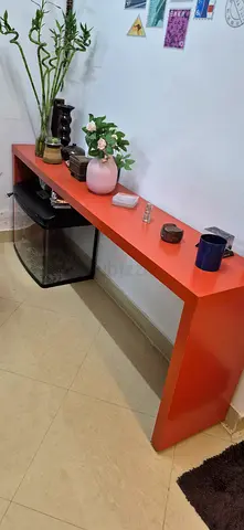 Priced to sell. Simple ikea orange console table — good condition 190x36x72 cm