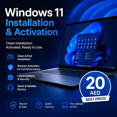 Windows 11 Installation  Activation (AED 20 Only)