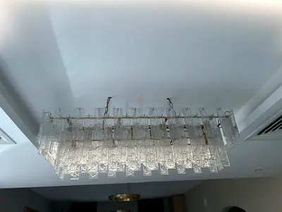 Rectangular Crystal Glass Chandelier - Modern Ceiling Light