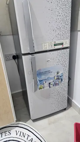 Compact Double Door Refrigerator with Patterned Finish