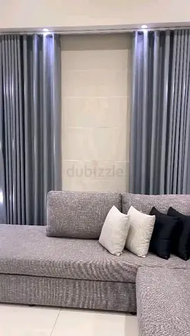 Grey blackout curtains - pair,  custom made