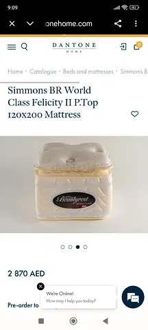 Simmons World Class Felicity II Pillow Top Mattress 120x200 cm - Good Condition