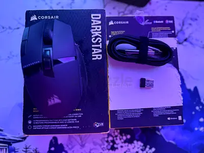 Corsair Dark Star Wireless Gaming Mouse with USB Dongle and Charging Cable - Good Condition