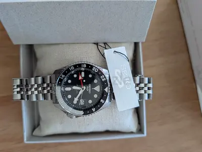 Seiko 5 Sports ORIGINAL SSK GMT Black Dial Automatic Mens Watch SSKO01K1