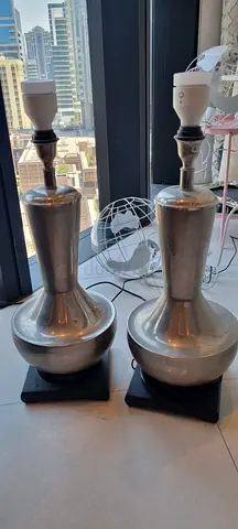 Pair of Elegant Silver Table Lamps