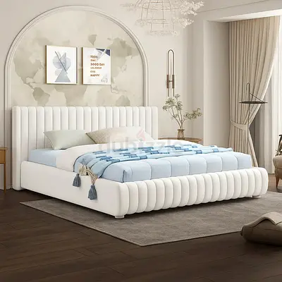 Luxury Modern King Size Bed with Mattress – Brand New