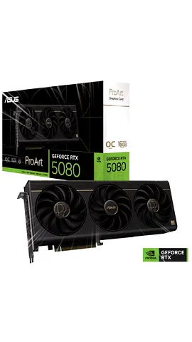 ASUS ProArt GeForce RTX 5080 16GB GDDR7 OC Edition Graphics Card