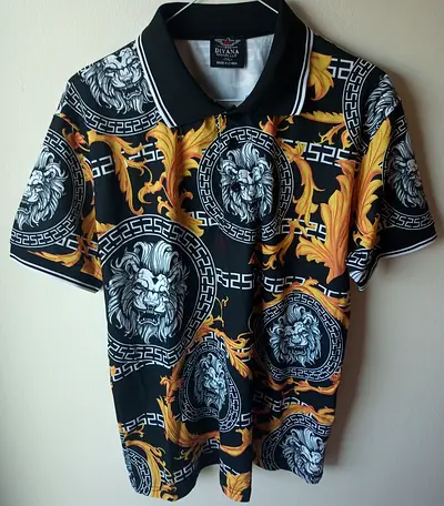 Lion Gold Print Polo (Brand New)
