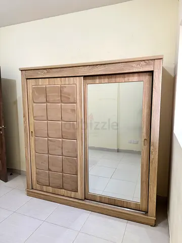 Premium Wooden Sliding Wardrobe with full size mirror - Excellent Condition