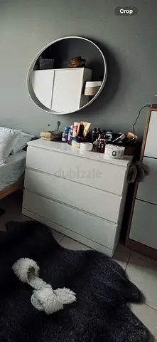 Drawers + Circle Mirror