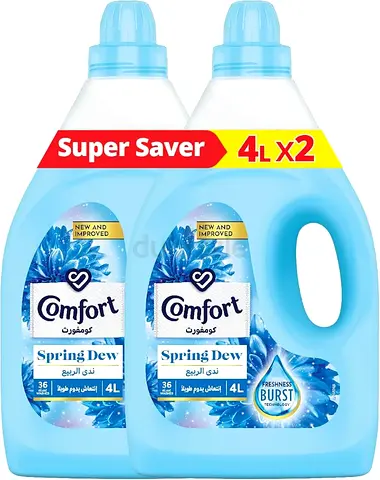 Comfort Spring Dew Fabric Softener 4L x2 (8L) - Freshness Burst