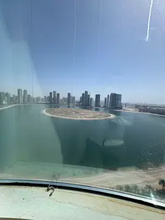 Luxury 3-bedroom apartment with a living room for annual rent in Al Khan. Free air conditioning, 4 b