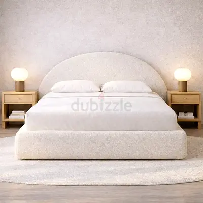 Premium Modern Design King Size Bed Including Spring Mattress