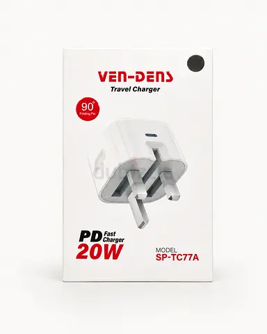 Apple Ven-Dens 20W Fast Travel Charger (Model SP-TC77A) - UK Plug