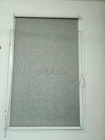 Grey Roller Blind with Chain - Good Condition