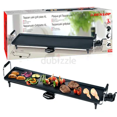 Dunlop Teppanyaki XL Electric Grill Plate - Large Indoor Griddle