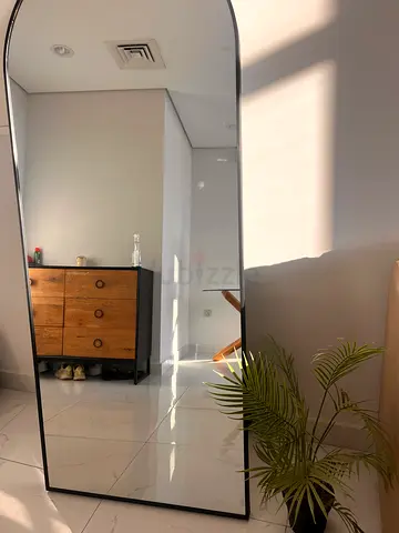 Full-Length Black Framed Mirror — Good Condition