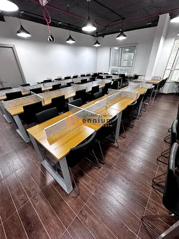 Small office space for annual rent in Al Majaz 3 inside a premium business center, includes desk & chair, beautiful waterfront view, all services incl