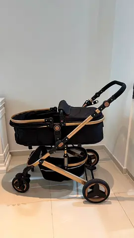 3-in-1 Baby Stroller Travel System – Black  Gold | Excellent Condition
