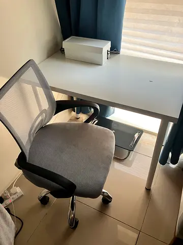 Ergonomic Chair, Desk, Cable Box, Footrest