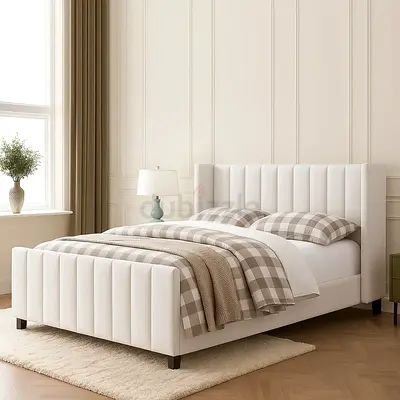 ✅ Brand New Luxury Velvet Bed Queen Size with Spring Mattress
