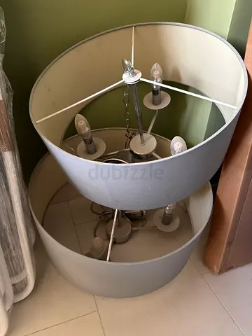 Ceiling lights and microwave oven