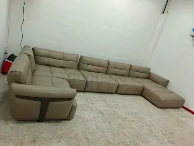 Pure real leather Natuzzi Italia Ushape sofa