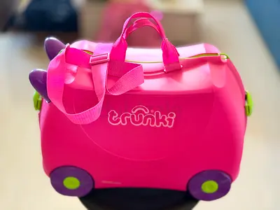 Pink Trunki Ride-On Kids Suitcase / Travel Luggage