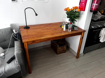 IKEA Pine Wood Dining Table with chairs