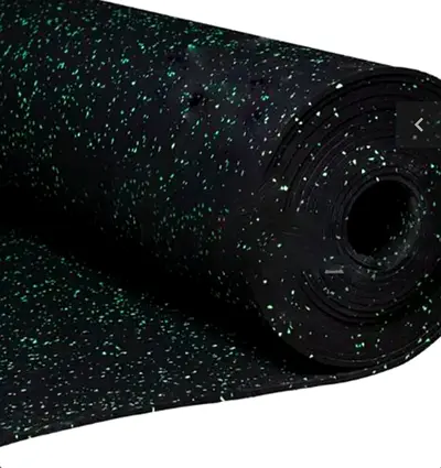 Gym mat EPDM Rubber black 8 mm thickness