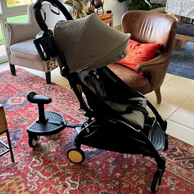 Ultimate BABYZEN YOYO Stroller Bundle - Frame, 0+ Newborn Pack (Taupe), YOYO Sibling Board  Access