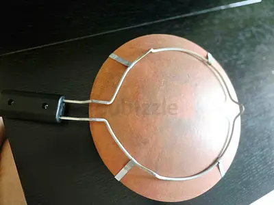 Used Copper Tawa/Griddle Pan with Handle — Small Round Copper Plate