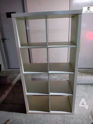 White 8-Cube Storage Shelf Unit - Good Condition