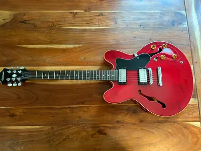2001 Epiphone Dot Cherry Red - Korean Samick - Hard Case - Excellent Condition