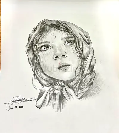 Original Hand-Drawn Graphite Portrait