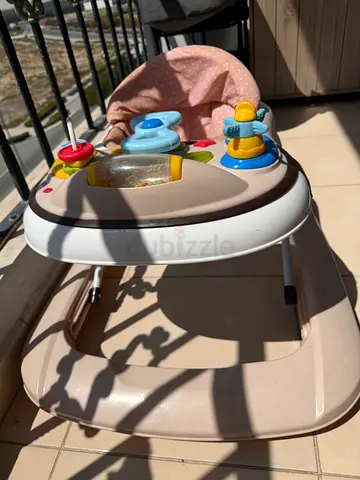 Beige Baby Walker with Activity Tray - Good Condition