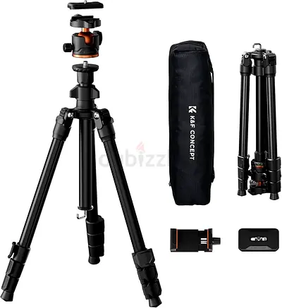 Camera Tripod, KF Concept 70/178cm Compact Tripod with Mobile Phone Holder, 36mm Low Profile Ball